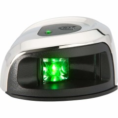 attwood Navigation Light LED 2NM Deck Mount - Stainless - Starboard (Green) NV2012SSG-7